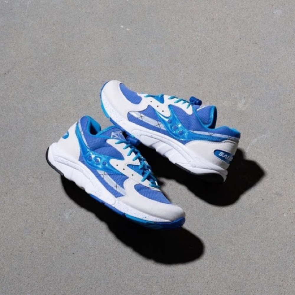 NEW SAUCONY AYA SHOES WHITE / BLUE S70460-2
